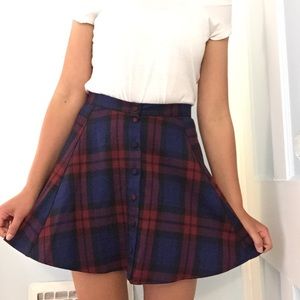 plaid skater skirt