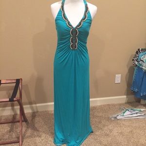 Teal Blue Maxi Dress