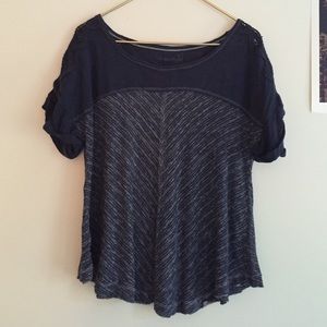 Blue free people top