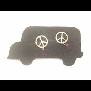 Peace Sign Stud Earrings (new)