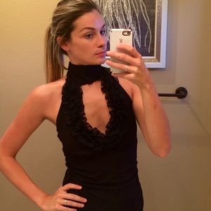 SOLD - sexy Arden B ruffled halter top