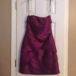 Lela Rose Plum Strapless Dress Size 2