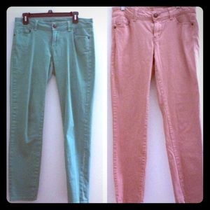 BUNDLE for cjnovela.  Green and pink skinny jeans