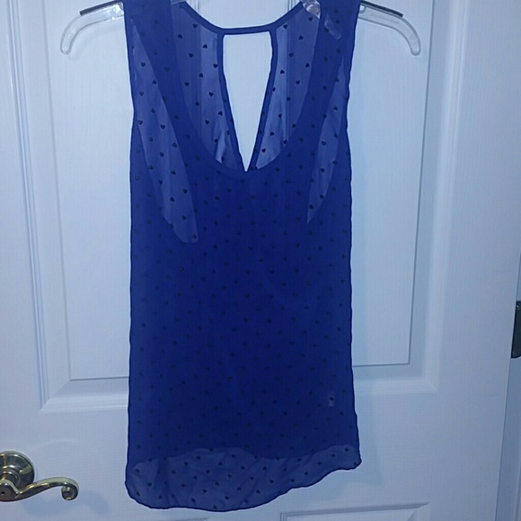 Sheer shirt with heart detailing