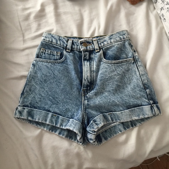 American Apparel NWOT high waisted acid wash short
