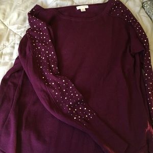 🍷 Maroon bling sweater