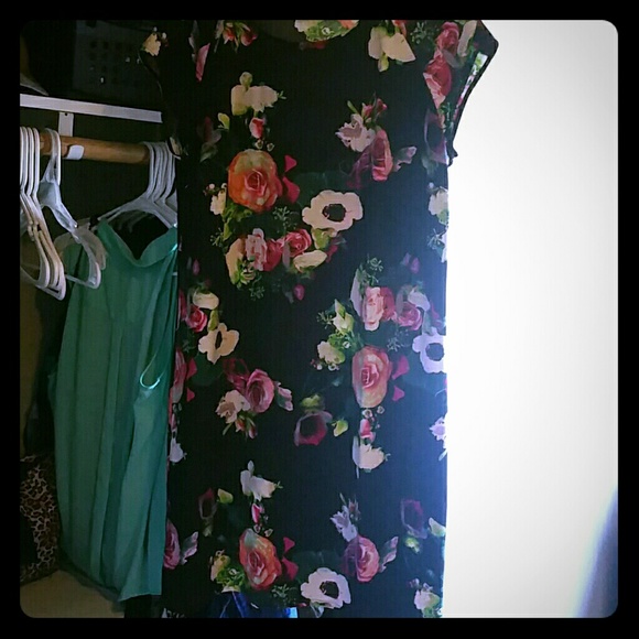 Black and floral merona dress