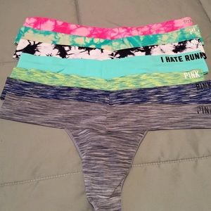 7 Pink yoga thongs. Size large.