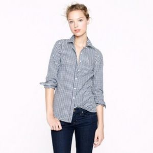 J. Crew Stretch Perfect Shirt in Medium Gingham