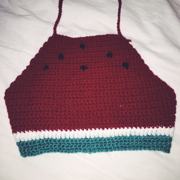 Tops - Handmade Crochet Watermelon Halter ✨🍉