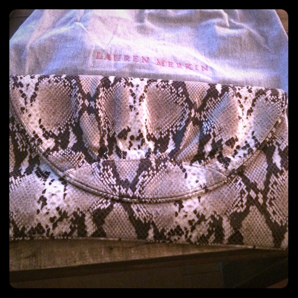 Lauren Merkin Python Clutch