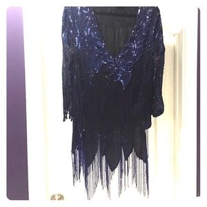 Beaded 1920s Style Flapper Dress