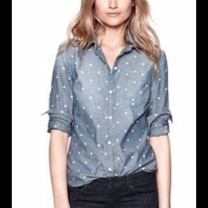 Gap 1969 Polka Dot chambray shirt