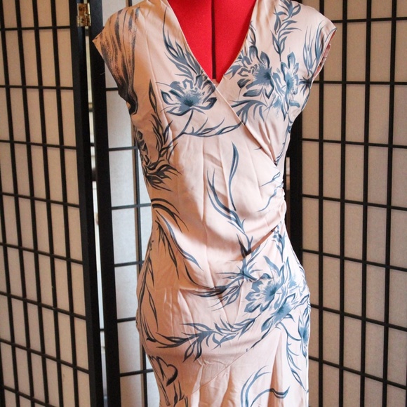 Diane Von Furstenberg faux wrap satin dress