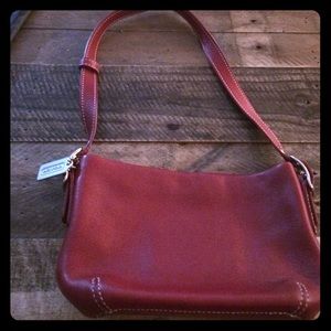 Coach red leather purse