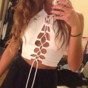 Lace up top