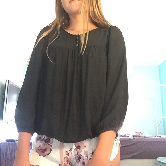 black silky blouse:)