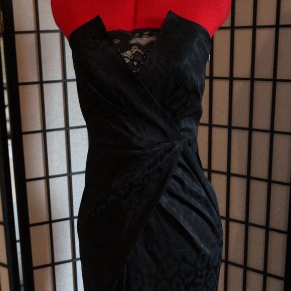 Betsey Johnson leopard faux wrap cocktail dress