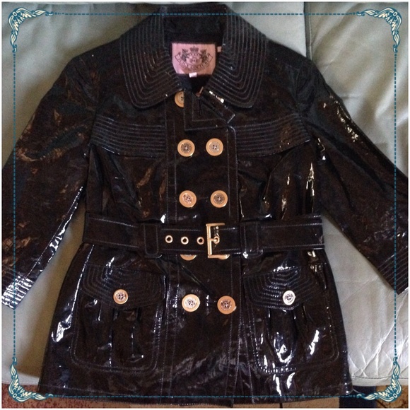 🌟SOLD! Juicy Couture Coated Linen Black Shrunken