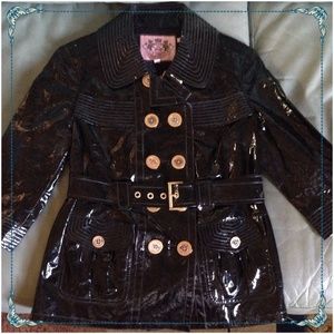 🌟SOLD! Juicy Couture Coated Linen Black Shrunken