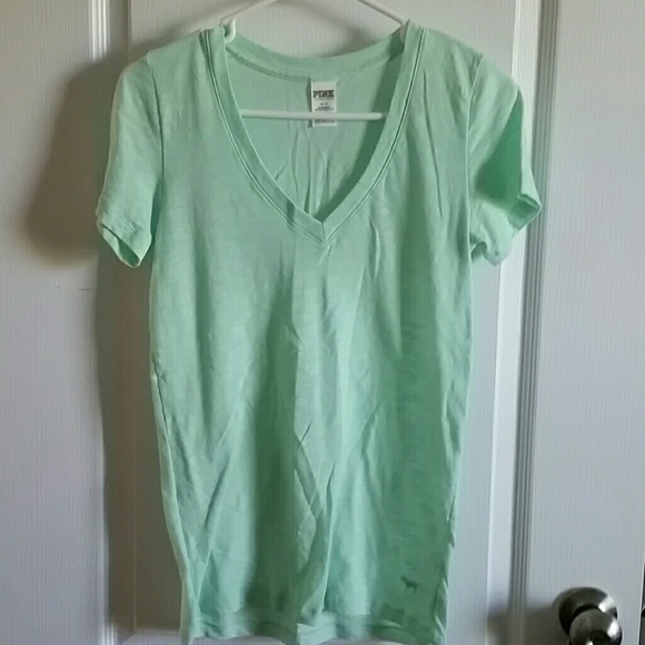 PINK Victoria's Secret Tops - VS PINK mint green v neck S
