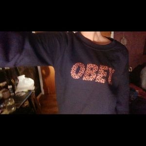 Obey posse cheetah leopard crewneck