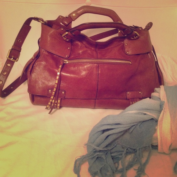 Brown leather Kooba purse.