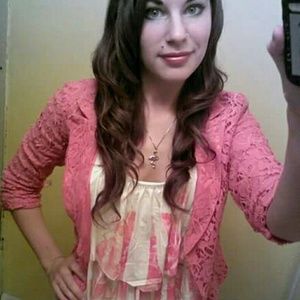 Charlotte russe 3/4 lace blazer