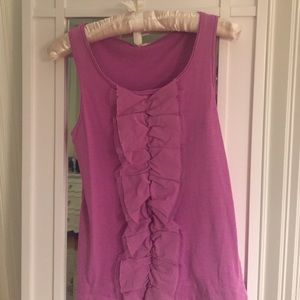 Jcrew Lilac ruffled tank