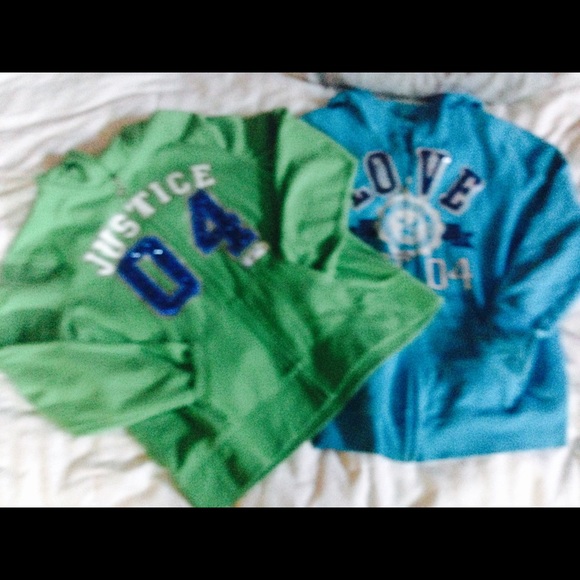 2 justice hoodies girls size 16/18
