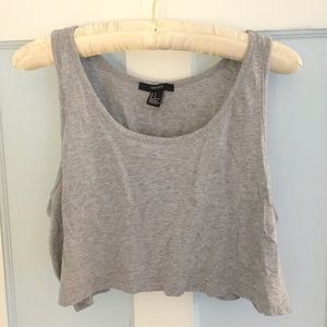 grey crop top