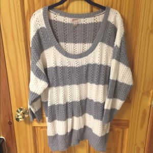 Striped oversized cozy sweater