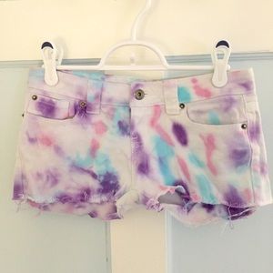 handmade tie dye shorts