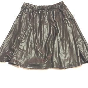 leather skater skirt