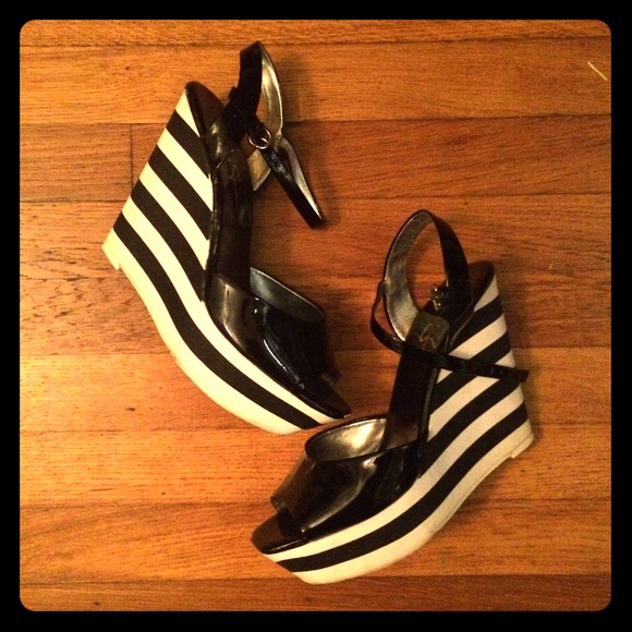 Jessica Simpson Patent Sandal Wedges