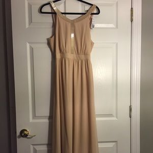 Nude/Neutral maxi dress