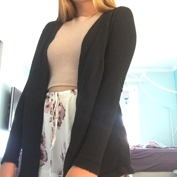 black cardigan