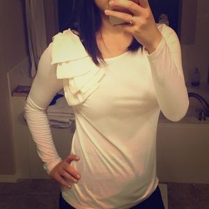 Banana Republic Bow Shoulder Accent Tee