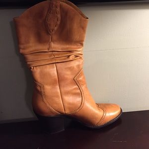 Leather boots