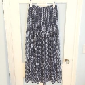 patterned maxi skirt