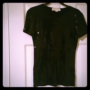 Black Sequin Top