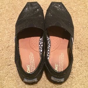 Black Sparkly Toms