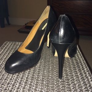 Black Leather Pumps **NEVER WORN**