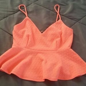 Coral Peplum top