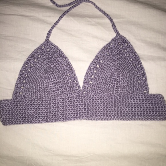 Handmade Lilac Crochet Bralette Top ✨