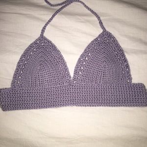 Handmade Lilac Crochet Bralette Top ✨