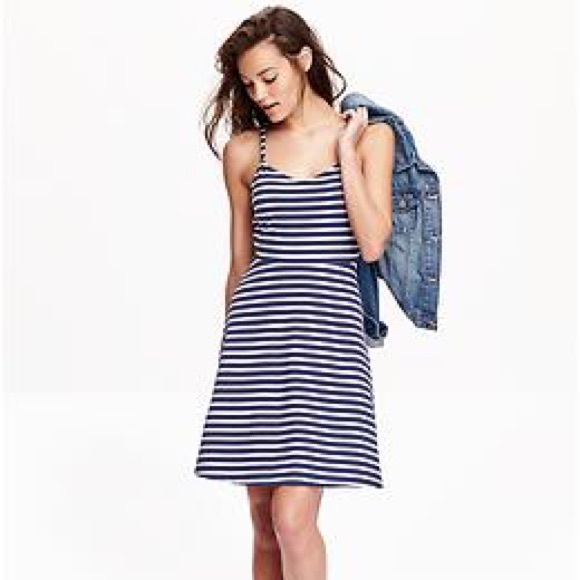 *** SOLD *** Striped Fit and Flare Dress - Picture 3 of 3