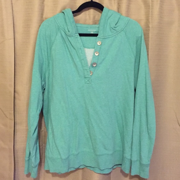 Real mint green blue hoodie
