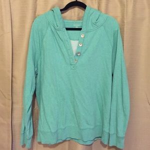 Real mint green blue hoodie