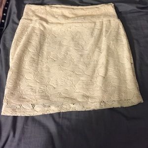 Off white lace skirt